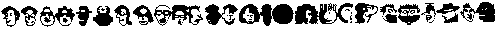Cartoon row of tiny faces